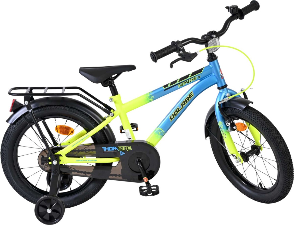 Volare - Thombike Cykel - 16 Tommer - Støttehjul - Blå Gul