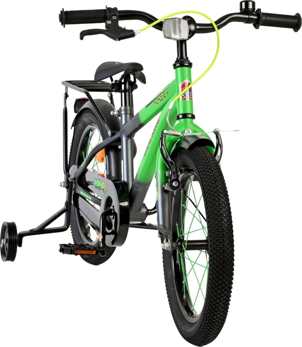 Volare - Thombike Cykel - 16 Tommer - Støttehjul - Grøn Grå