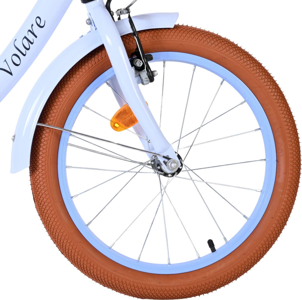 Volare - Ashley 18 Børnecykel - Kurv Bagagebærer - Blå Pastel