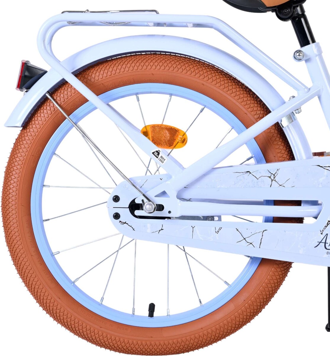 Volare - Ashley 18 Børnecykel - Kurv Bagagebærer - Blå Pastel