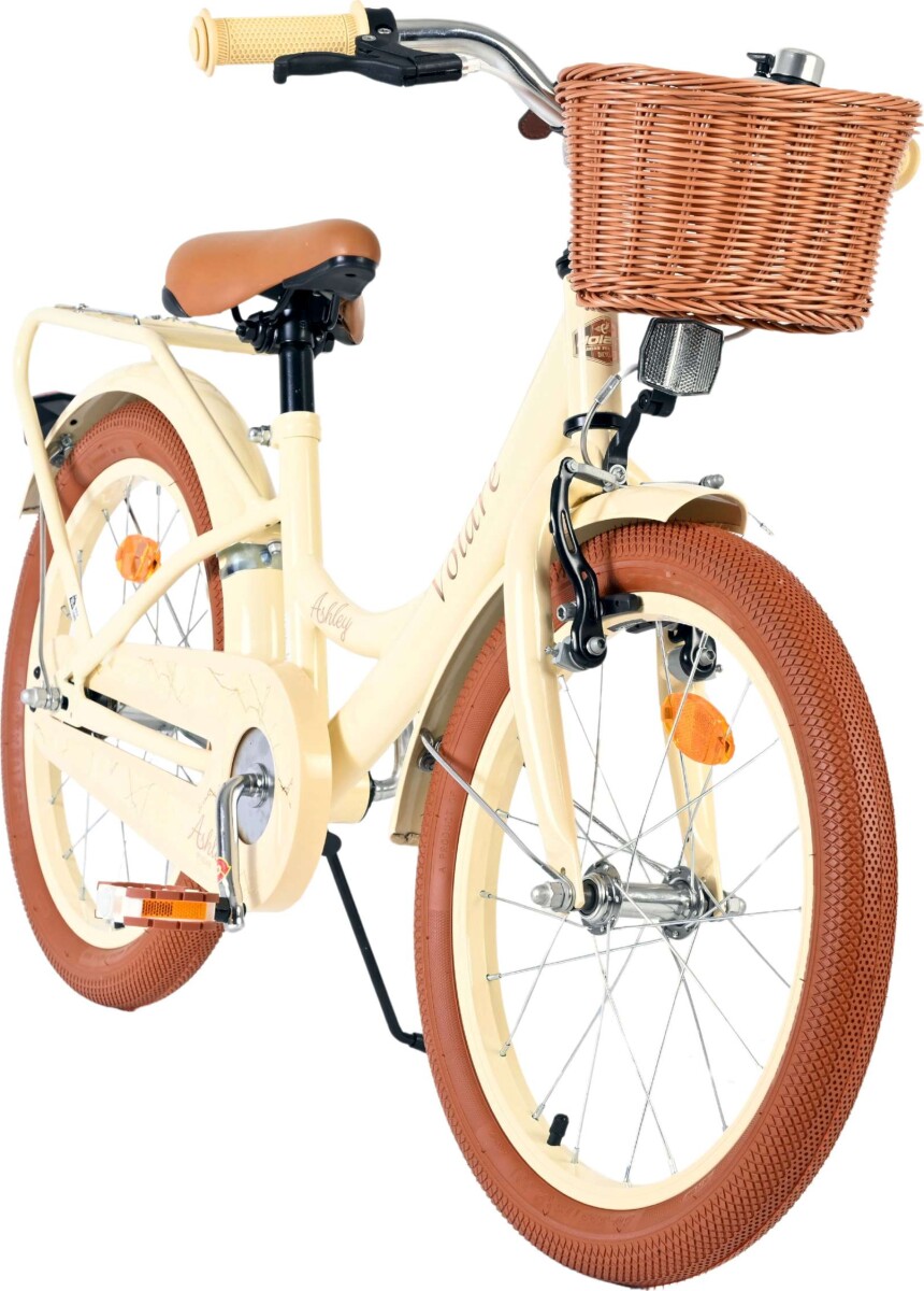 Volare - Ashley 18 Børnecykel - Kurv Og Bagagebærer - Creme