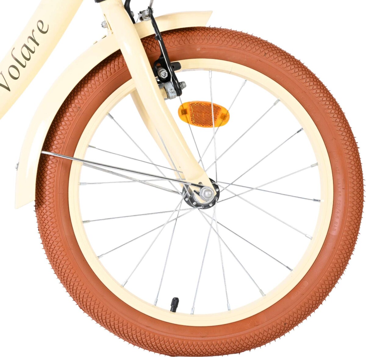 Volare - Ashley 18 Børnecykel - Kurv Og Bagagebærer - Creme