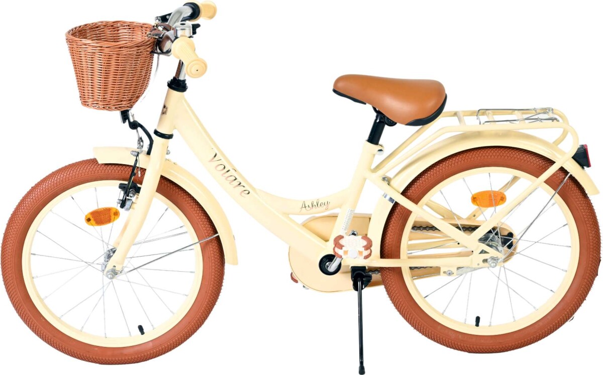 Volare - Ashley 18 Børnecykel - Kurv Og Bagagebærer - Creme