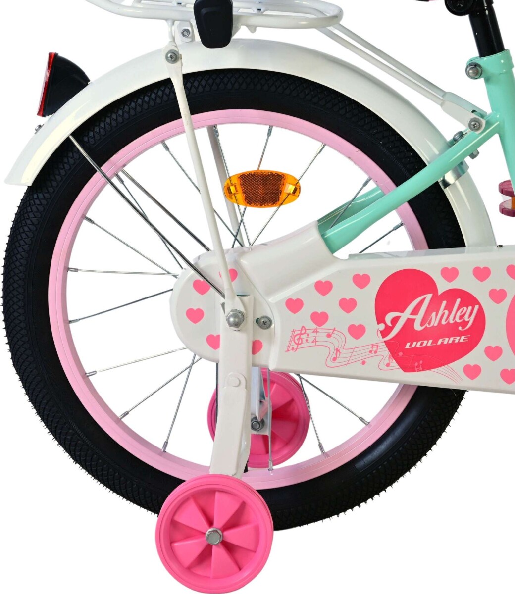 Volare - Børnecykel Med Støttehjul - 18 Tommer - Ashley - Grøn