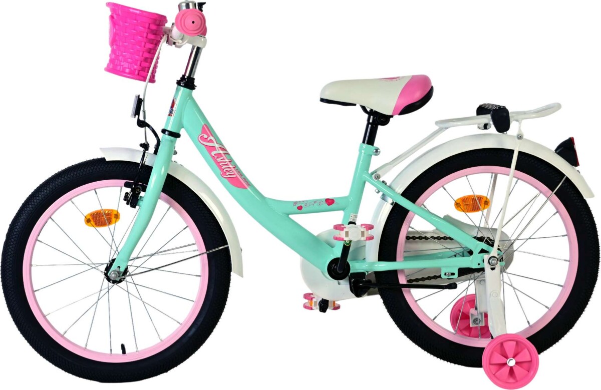 Volare - Børnecykel Med Støttehjul - 18 Tommer - Ashley - Grøn