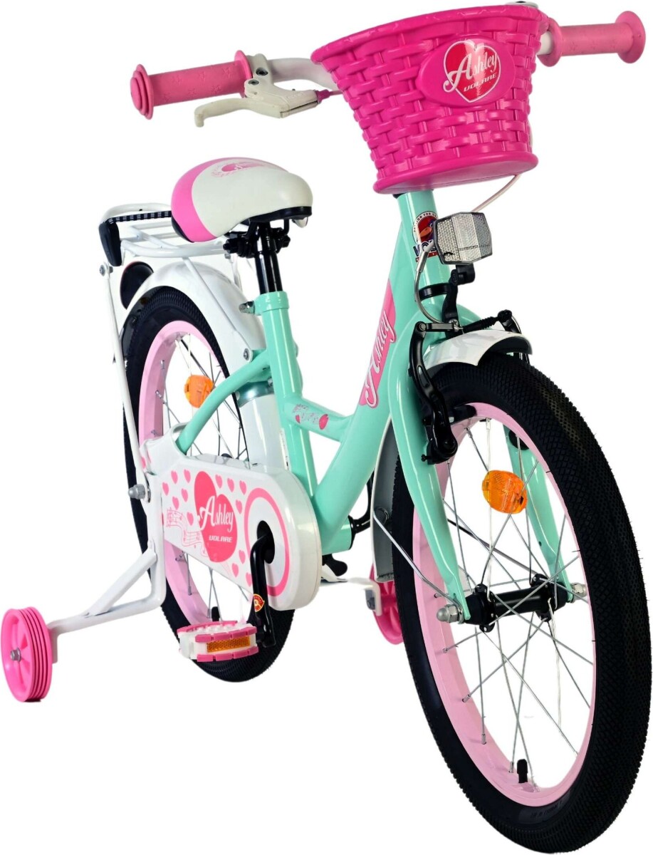 Volare - Børnecykel Med Støttehjul - 18 Tommer - Ashley - Grøn