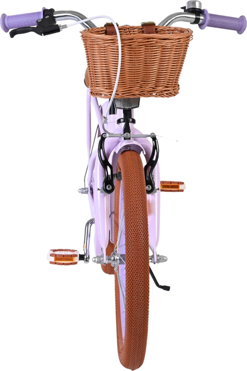 Volare - Ashley 18 Børnecykel - Kurv Bagagebærer - Lilla Pastel