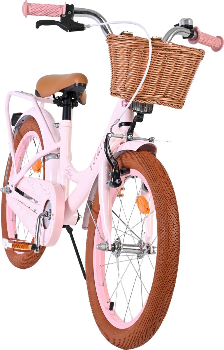 Volare - Ashley 18 Børnecykel - Kurv Bagagebærer - Pink Pastel