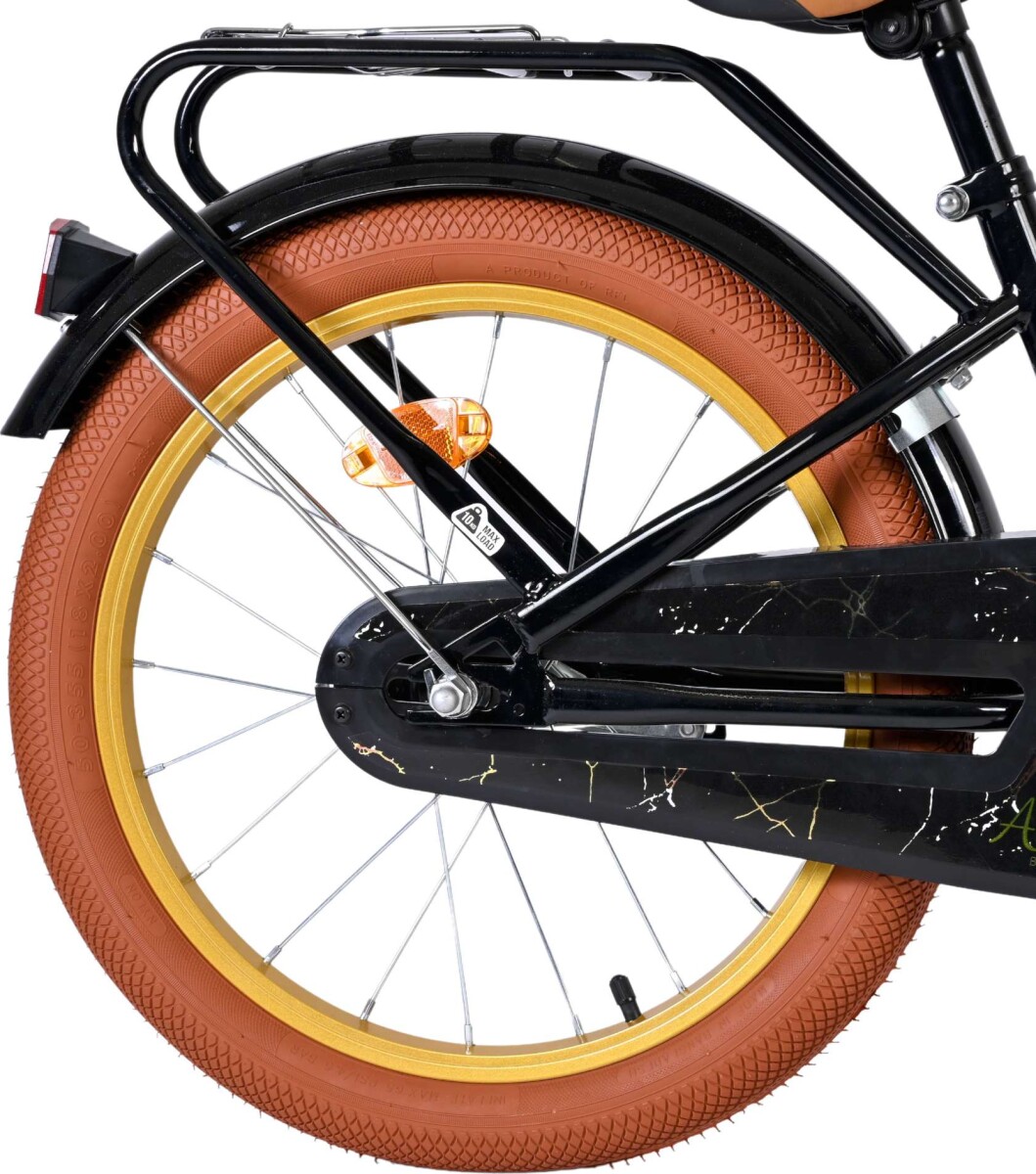Volare - Ashley 18 Børnecykel - Med Kurv Og Bagagebærer - Sort