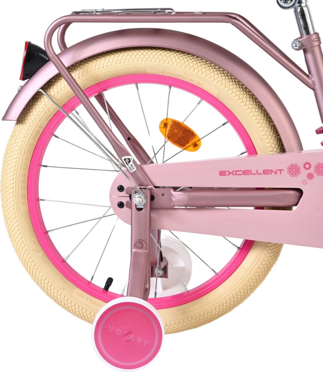 Volare - Børnecykel Med Støttehjul - 18 Tommer - Excellent Pink