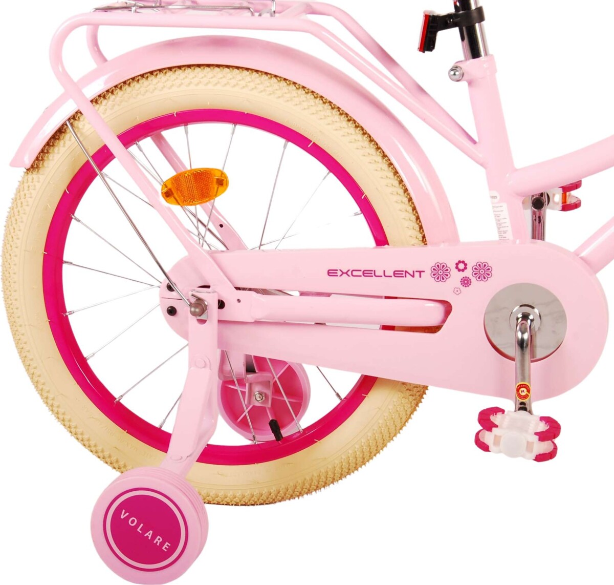 Volare - Børnecykel Med Støttehjul - 18 - Excellent - Pink
