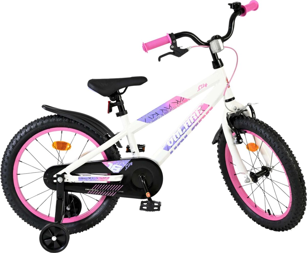 Volare - Lily Børnecykel - 18 Tommer - Støttehjul - Hvid