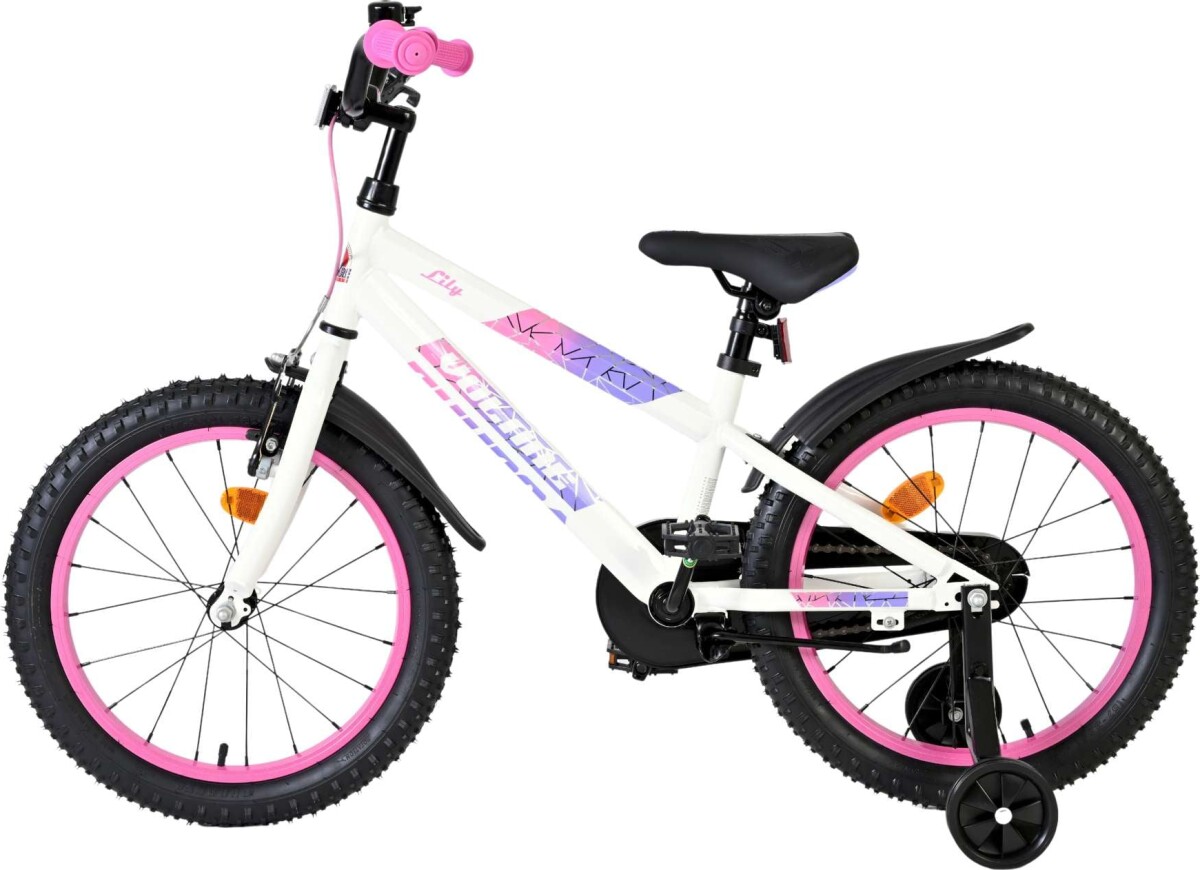 Volare - Lily Børnecykel - 18 Tommer - Støttehjul - Hvid