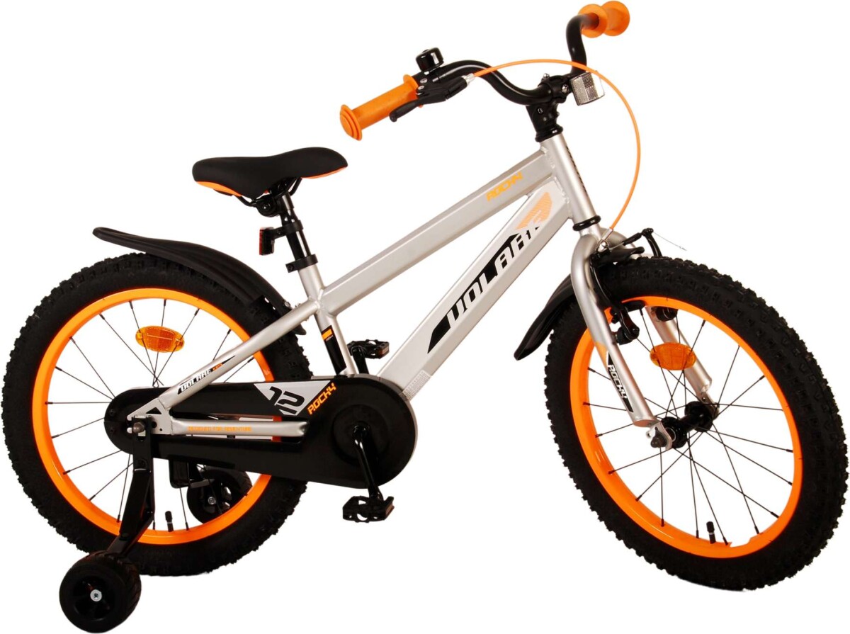 Volare - Børnecykel Med Støttehjul - 18 - Rocky - Grå