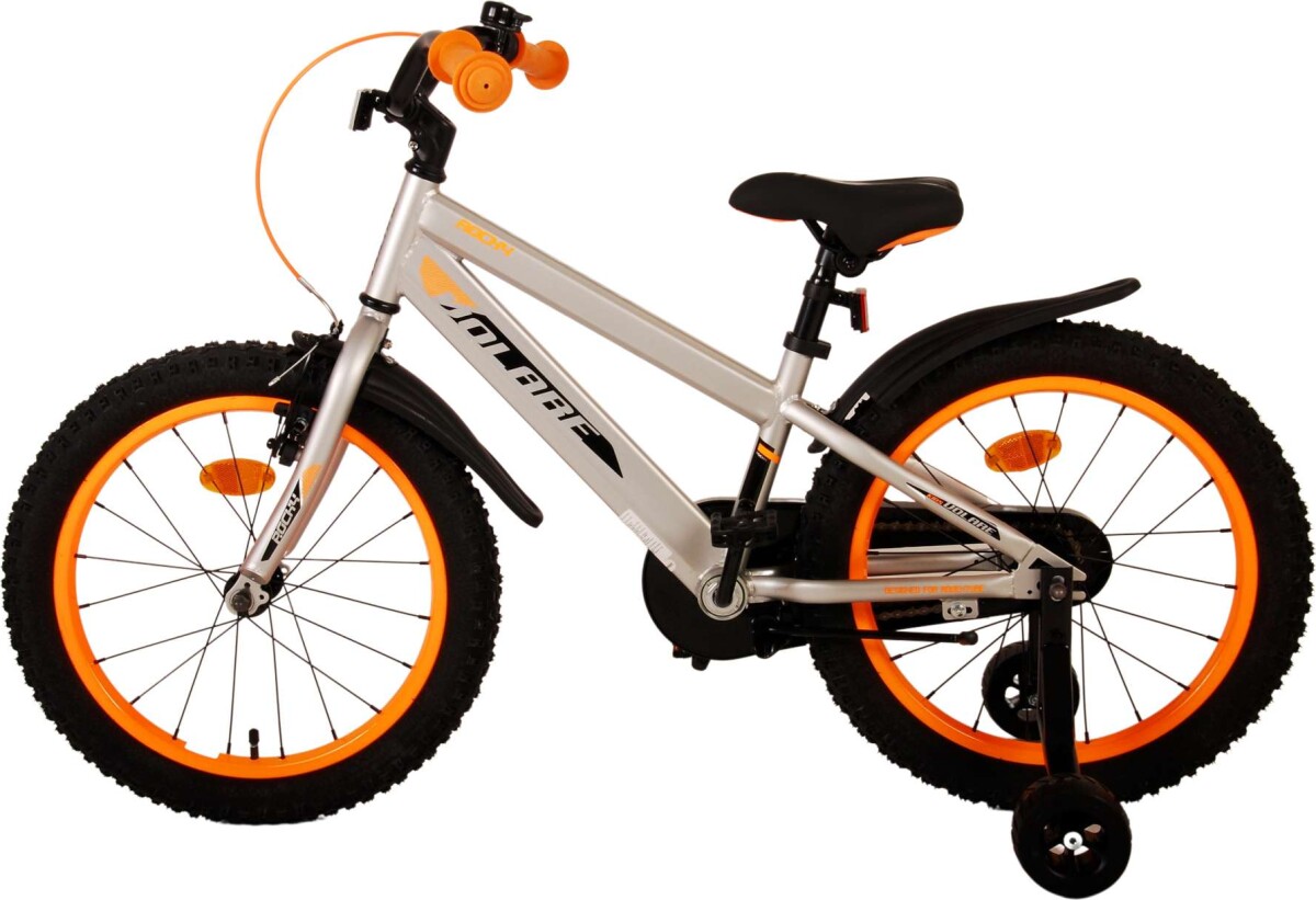 Volare - Børnecykel Med Støttehjul - 18 - Rocky - Grå