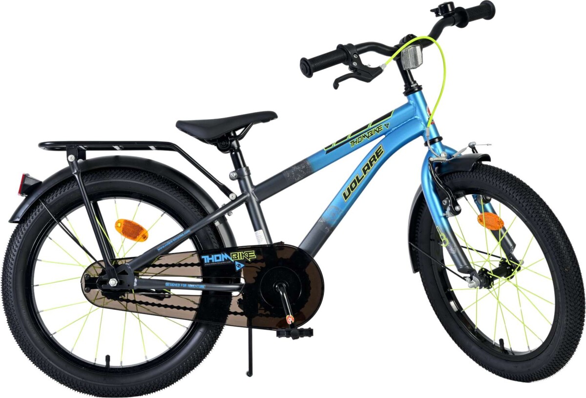 Volare - Thombike Cykel - 18 Tommer - Bagagebærer - Blå Grå