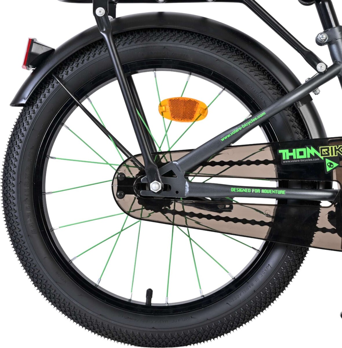 Volare - Thombike Cykel - 18 Tommer - Bagagebærer - Grøn Grå