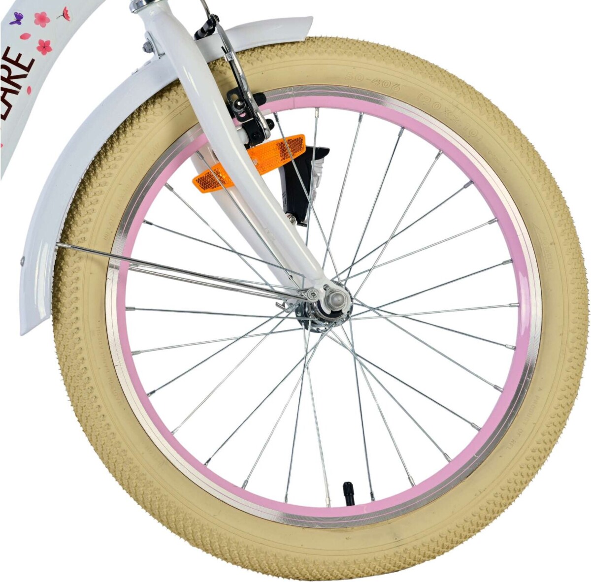 Volare - Børnecykel Med Støttehjul - 20 Tommer - Blossom - Hvid