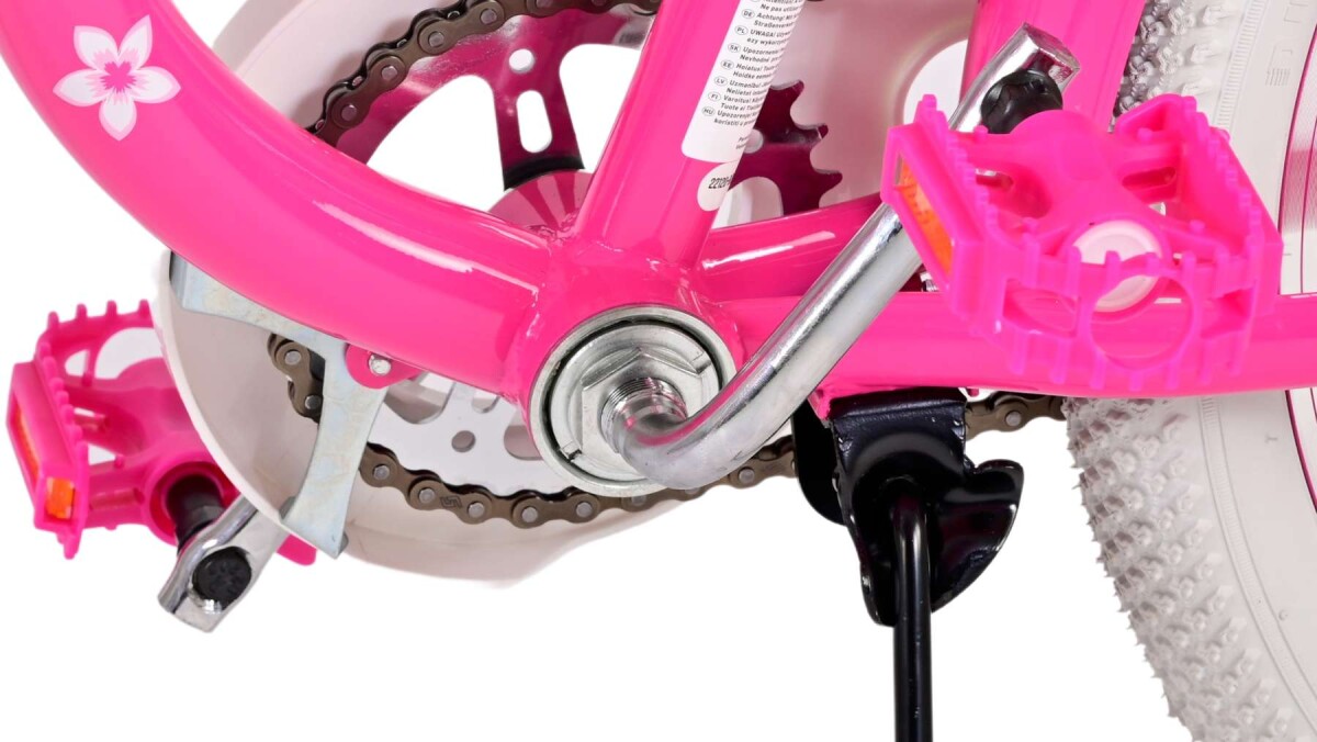 Volare - Børnecykel Med Kurv - 20 Tommer - Blomster - Pink