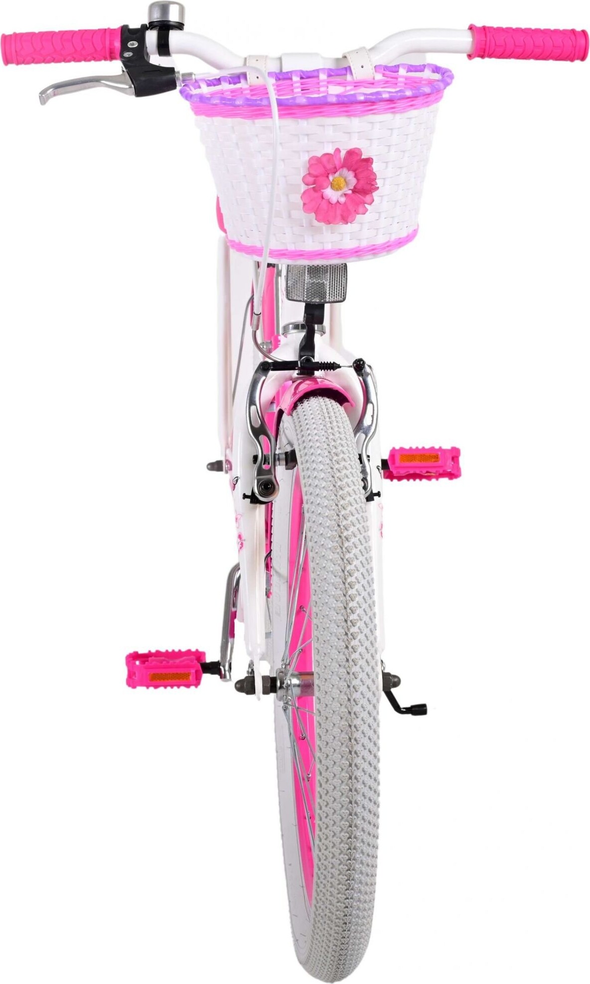 Volare - Børnecykel Med Kurv - 20 Tommer - Blomster - Pink