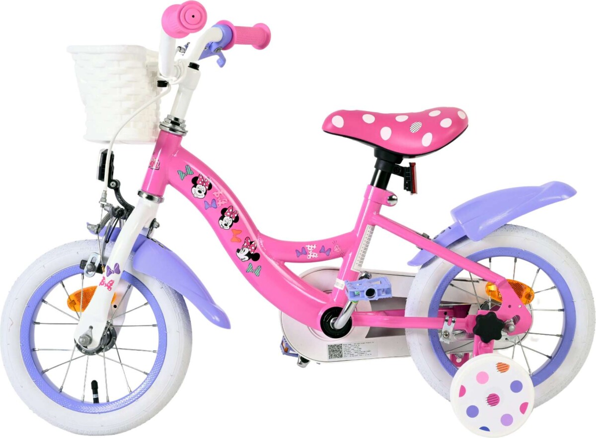 Volare - Børnecykel Med Støttehjul - 12 Tommer - Minnie Cutes Ever