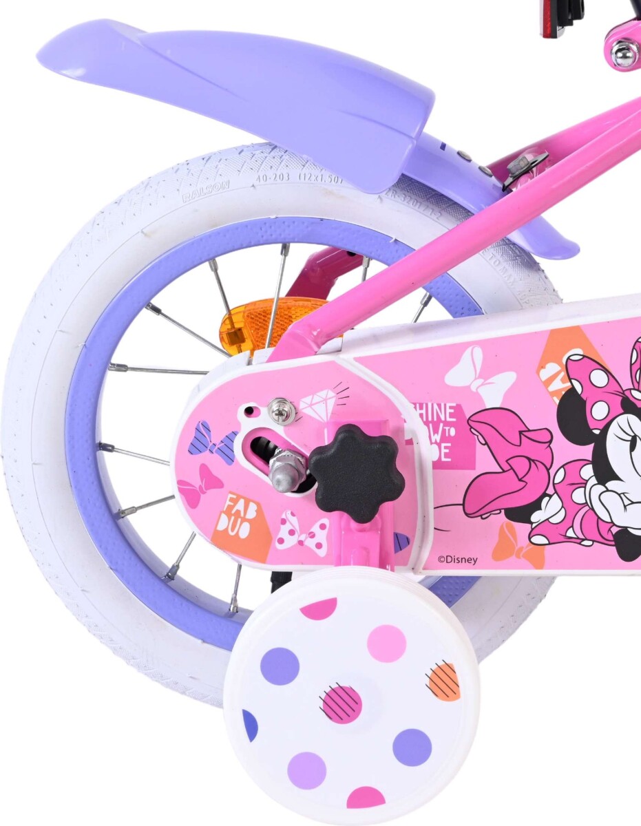Volare - Børnecykel Med Støttehjul - 12 Tommer - Minnie Cutes Ever