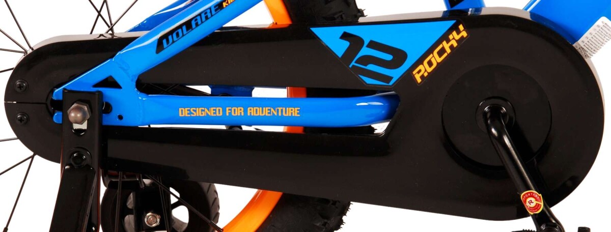 Volare - Børnecykel Med Støttehjul - 16 Tommer - Rocky Blå