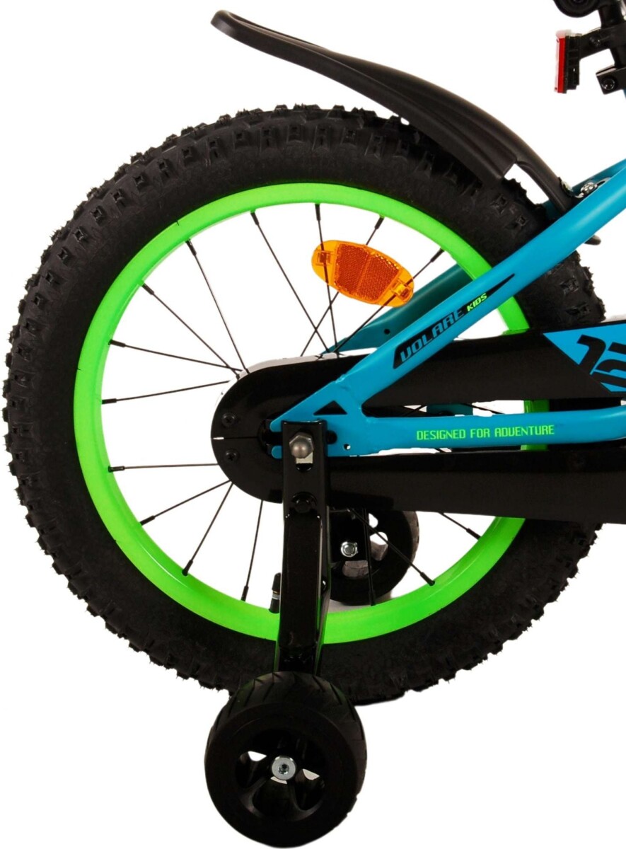 Volare - Børnecykel Med Støttehjul - 16 Tommer - Rocky Grøn