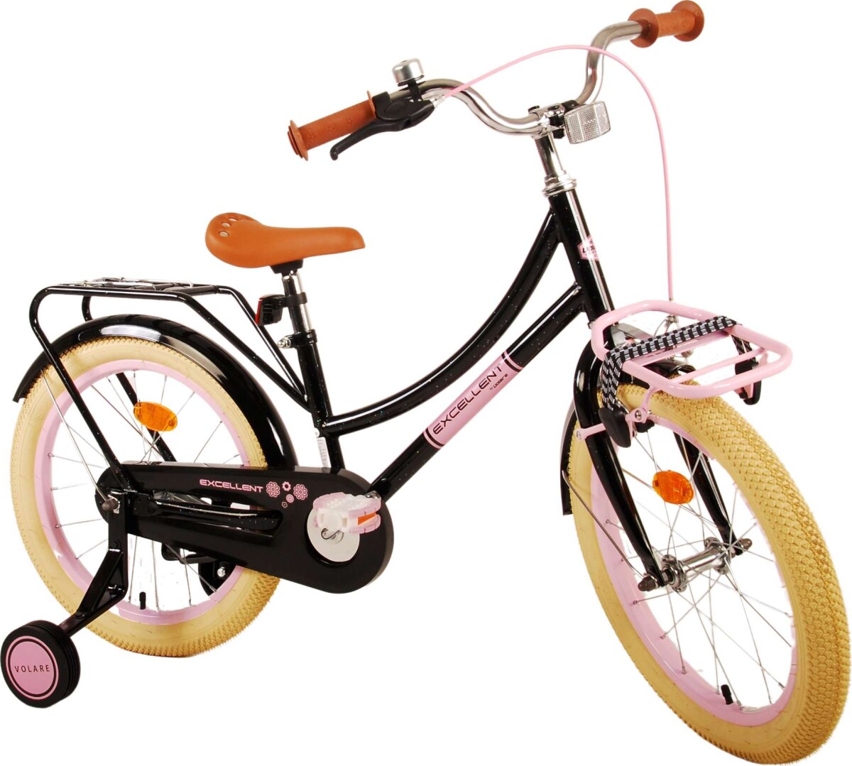 Volare - Børnecykel Med Støttehjul - 18 - Excellent - Sort