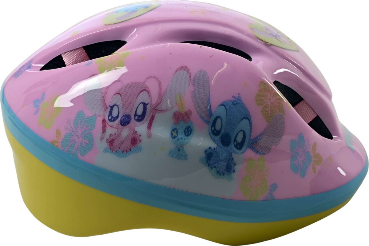 Volare - Cykelhjelm Til Børn - 3-12 År - 52-56 Cm - Stitch Girls - Pink
