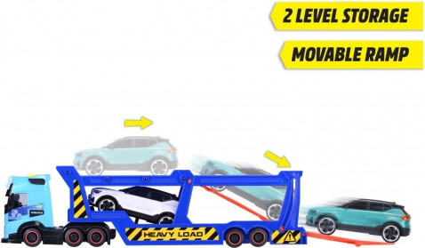 Dickie Toys - Volvo Vh16 Car Transporter - Legetøjs Biltransporter