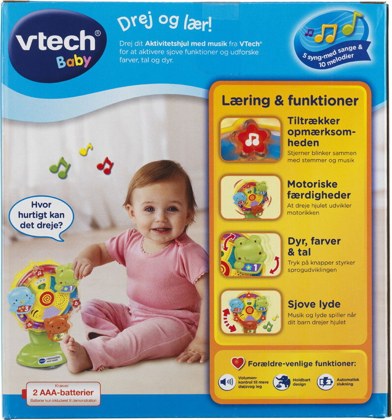 Vtech - Aktivitetslegetøj Til Baby - 6 Mdr - Hjul Med Lyd