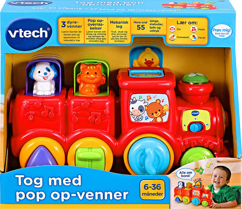 Vtech - Tog Med Træksnor Til Baby - Dansk