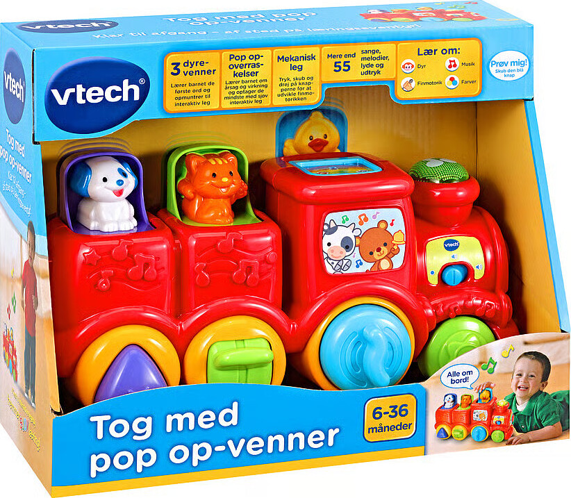 Vtech - Tog Med Træksnor Til Baby - Dansk
