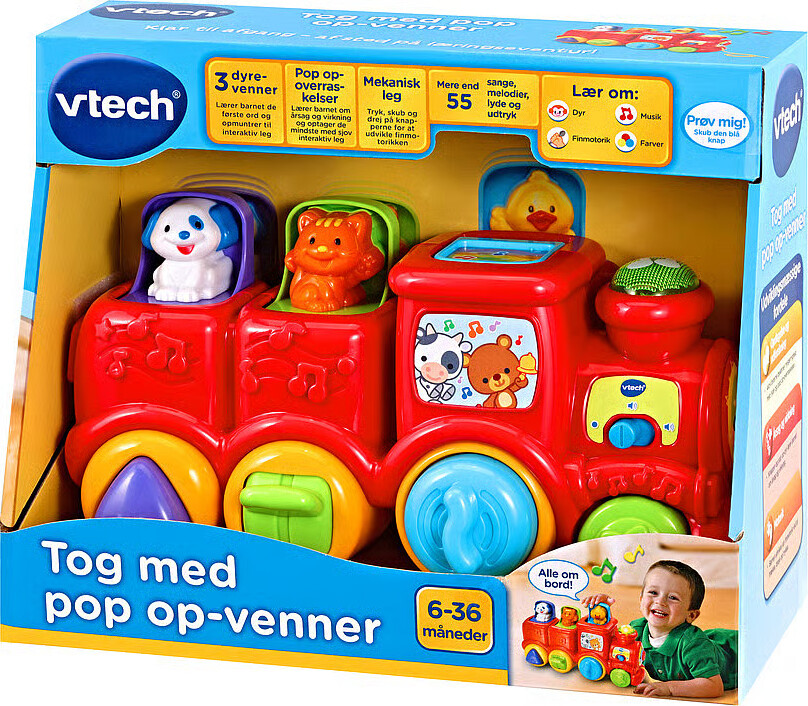 Vtech - Tog Med Træksnor Til Baby - Dansk