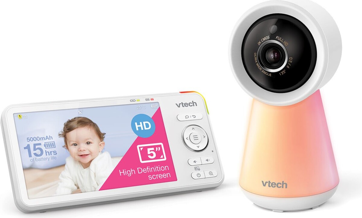 VTech VM3255 Baby Monitor Con Videocamera – Schermo 2,8" LCD, Visione Notturna, Termometro E Ninne Nanne - copertina