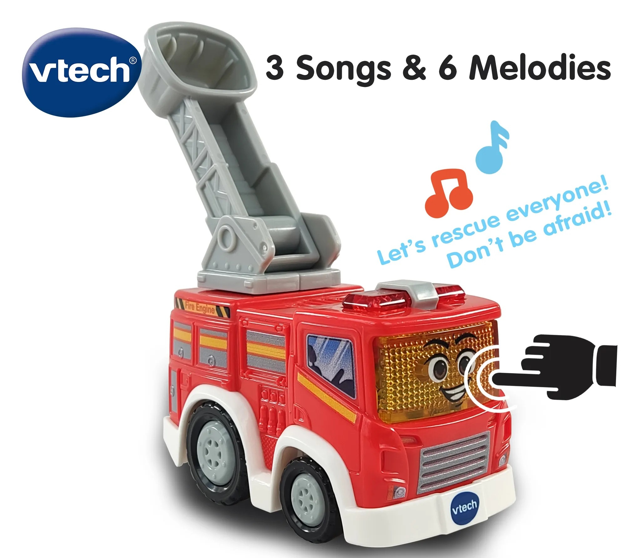 Vtech - Toot Toot Drivers Firetruck - Legetøjs Brandbil - Lyd Og Lys