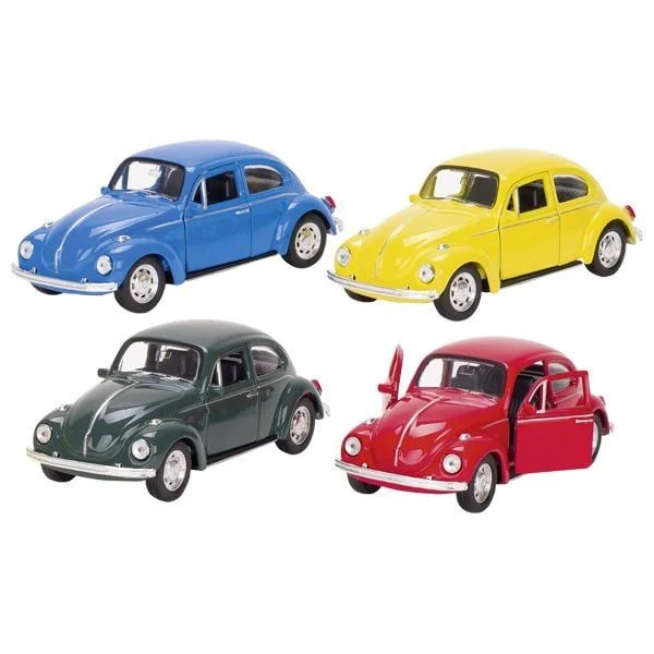 Goki - Vw Classic Beetle Pullback Legetøjsbil - 1 34 - Assorteret