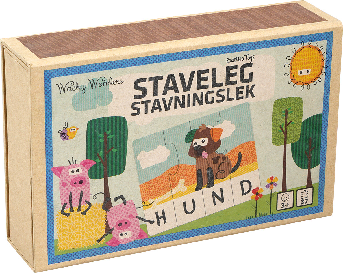 Lær At Stave Spil - Puslespil Med 37 Brikker - Staveleg