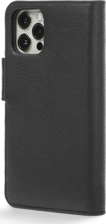 Trunk - Iphone 12 Mini - 2-I-1 Flip Cover - Ægte Læder - Sort