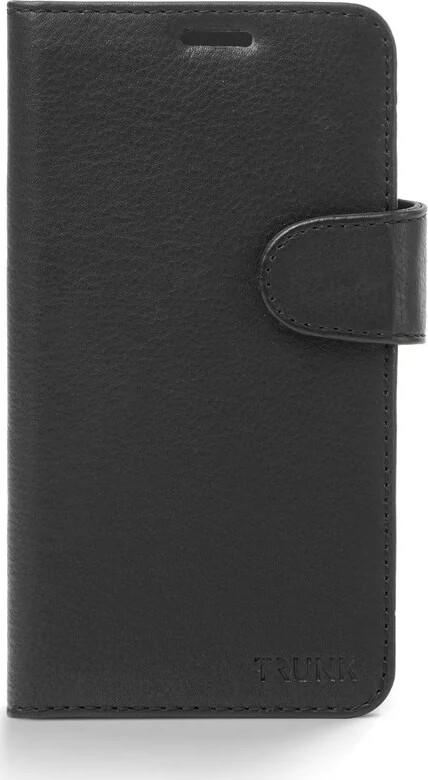 Trunk - Iphone 12 Mini - 2-I-1 Flip Cover - Ægte Læder - Sort