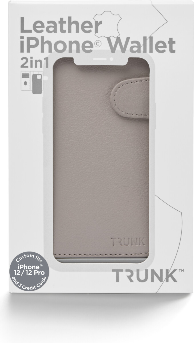 Trunk - Iphone 12 Mini - 2-I-1 Flip Cover - Ægte Læder - Rose