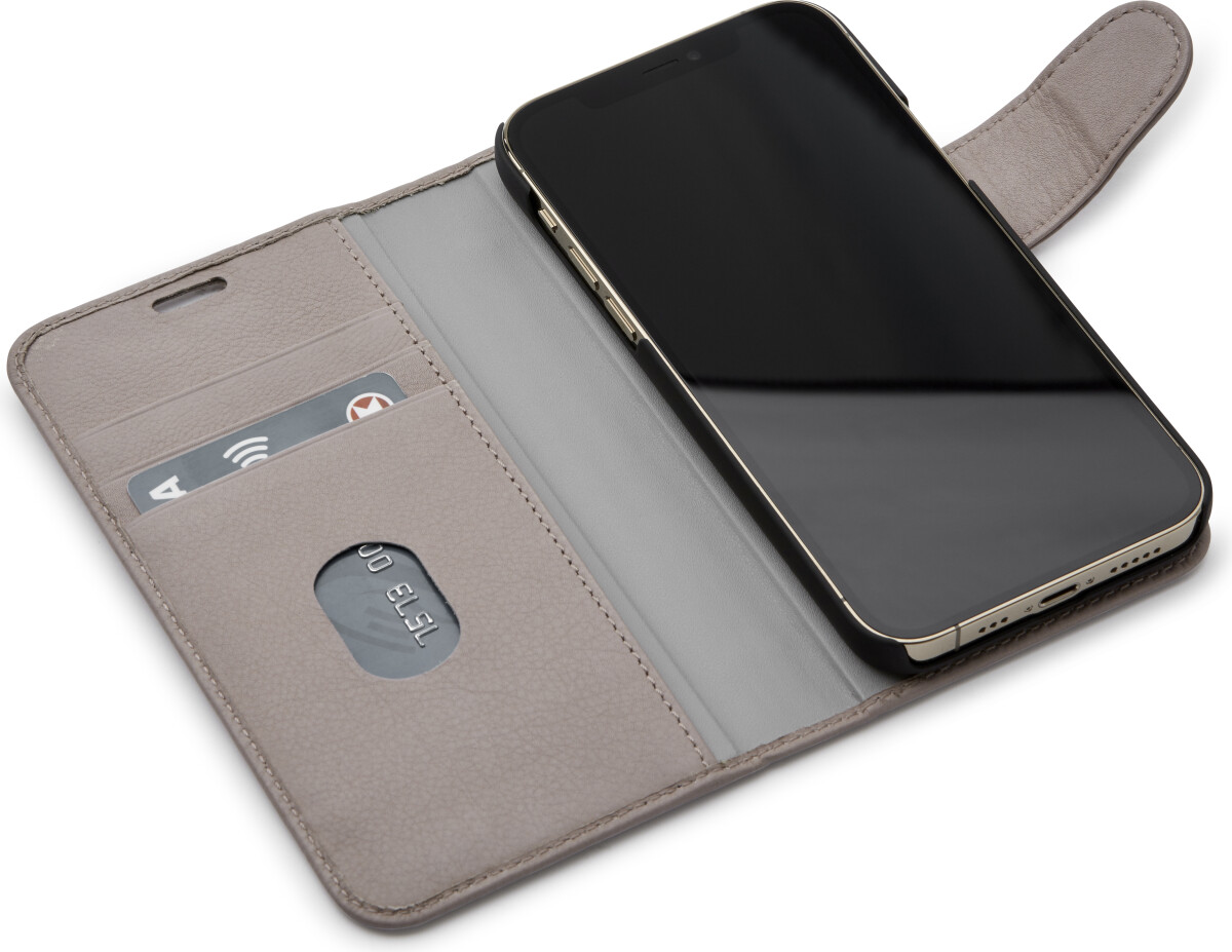 Trunk - Iphone 12 Mini - 2-I-1 Flip Cover - Ægte Læder - Rose