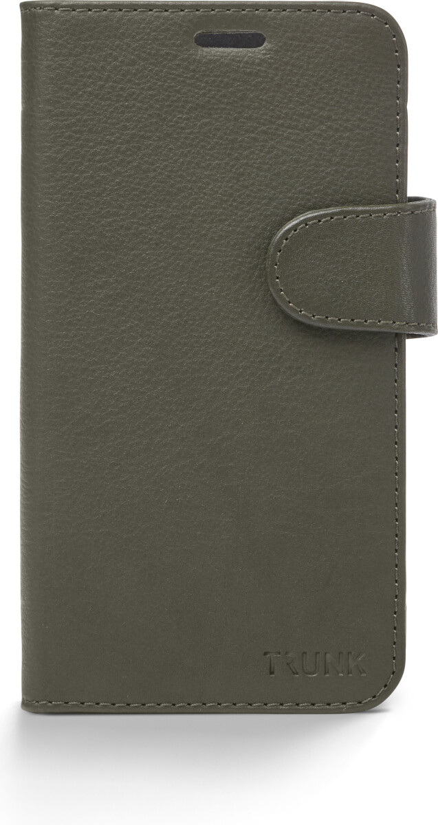 Trunk - Iphone 1212 Pro Cover - 2-I-1 Flip Cover - Ægte Læder - Grøn