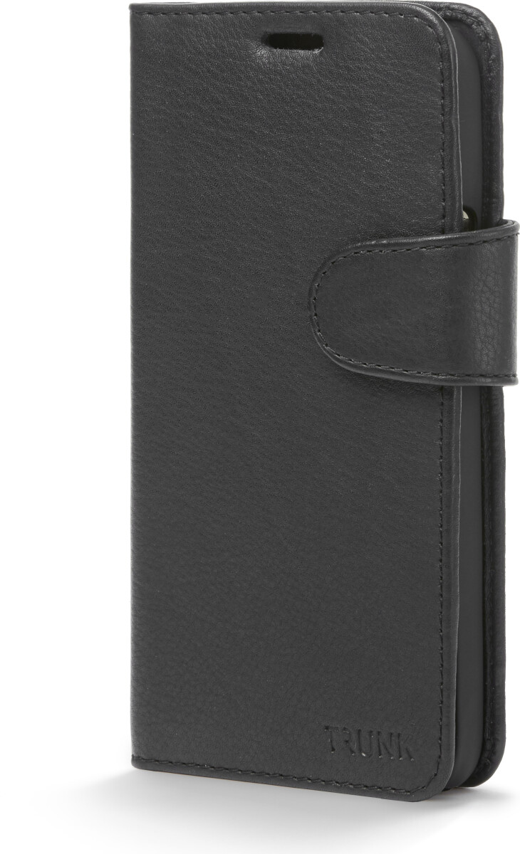 Trunk - Iphone 12 Pro Max - 2-I-1 Flip Cover - Ægte Læder - Sort