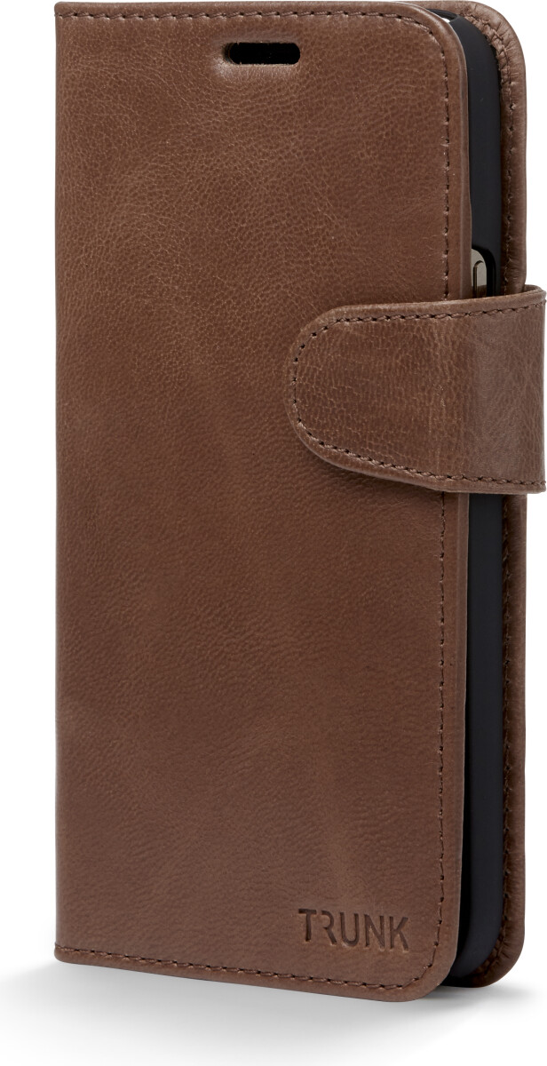 Trunk - Iphone 12 Pro Max - 2-I-1 Flip Cover - Ægte Læder - Brun