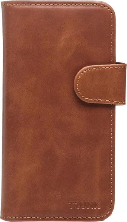 Trunk - Iphone 13 Mini - 2-I-1 Flip Cover - Ægte Læder - Brun