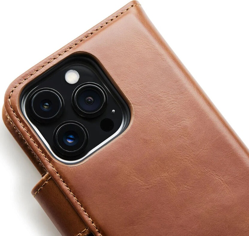 Trunk - Iphone 13 Mini - 2-I-1 Flip Cover - Ægte Læder - Brun