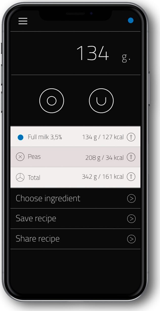 Wally - Smart Køkkenvægt Med Ernærningsdata - Deep Blue