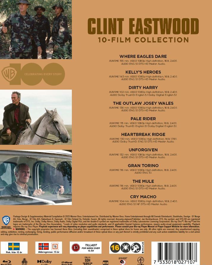 Warner 100 Clint Eastwood 10-Film Collection